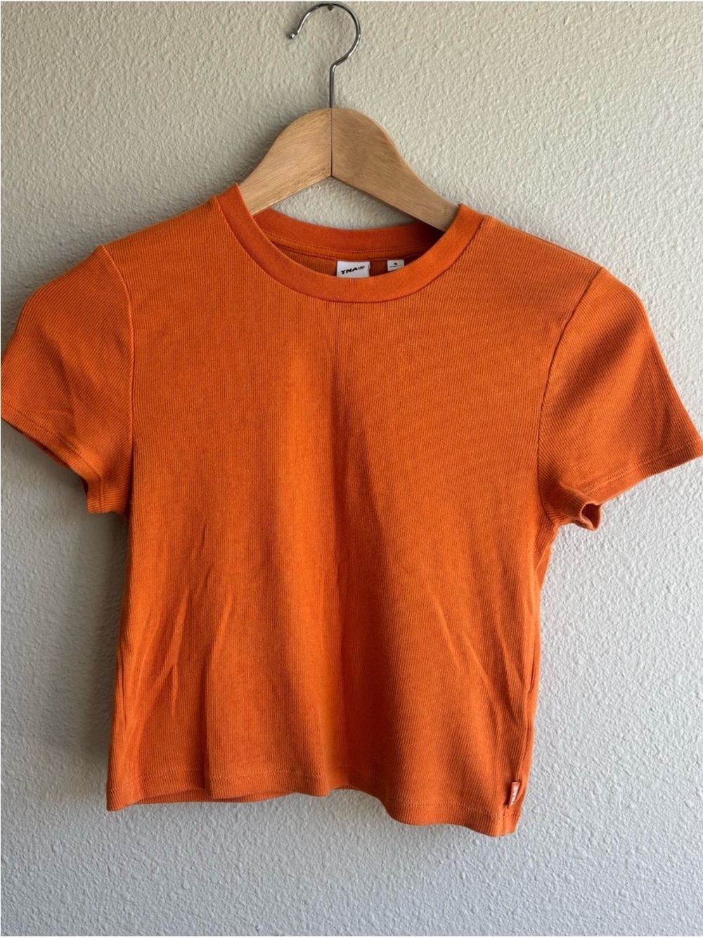 Cotton Short Sleeve Ribbed Tee